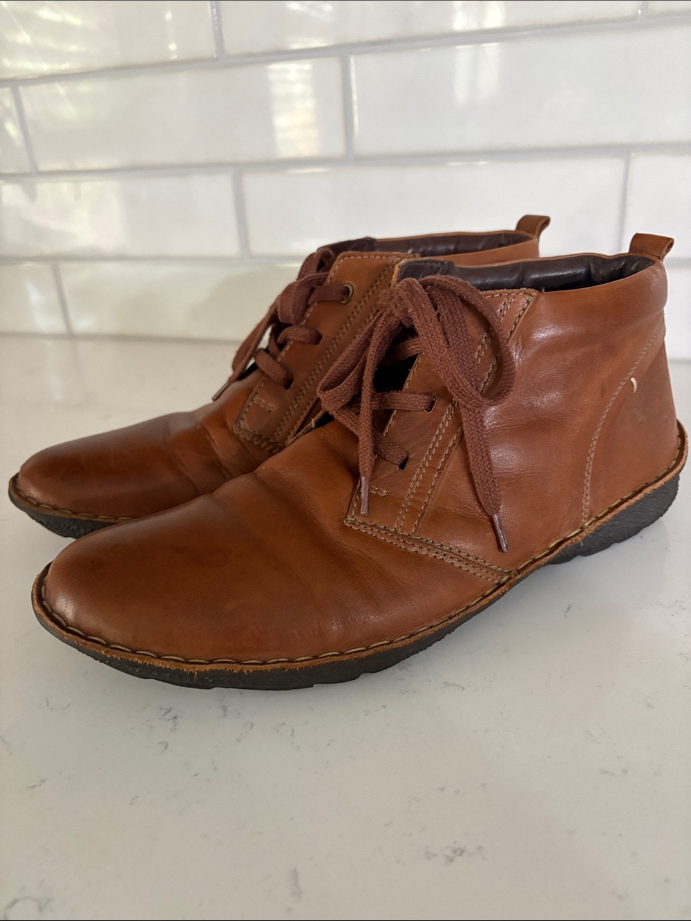 Men's Brown Leather Lace-Up Pikolinos Chile Chukka Boots (43)